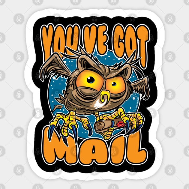 You've Got Mail Owl Delivery Sticker by eShirtLabs